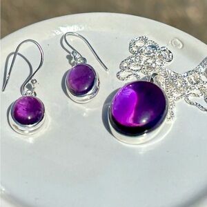SET! Amethyst Necklace & Earrings